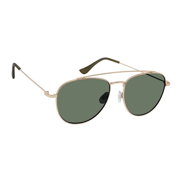 New Brantley Steve Madden Aviator Sunglasses GOLD With CASE - Picture 5 of 5